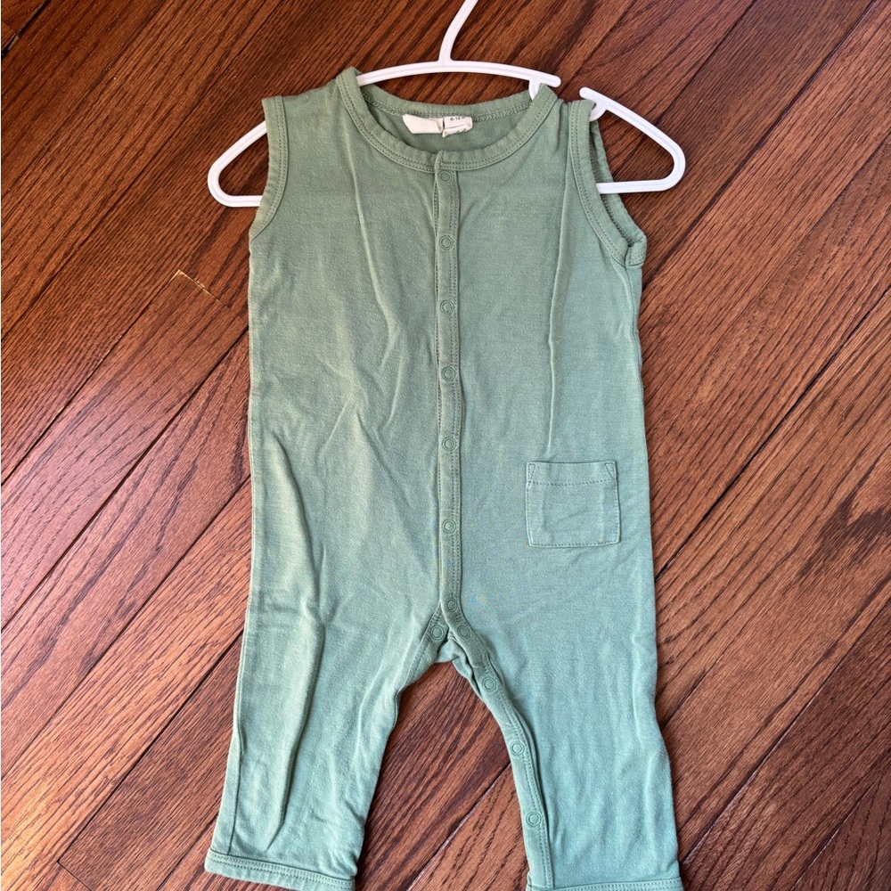 Sleeveless Green Baby Romper